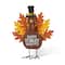 Glitzhome® 12.25" Thanksgiving Wood & Metal Turkey Table Décor